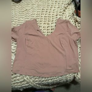 Lululemon Align Tshirt- Pink Clay- Size 20